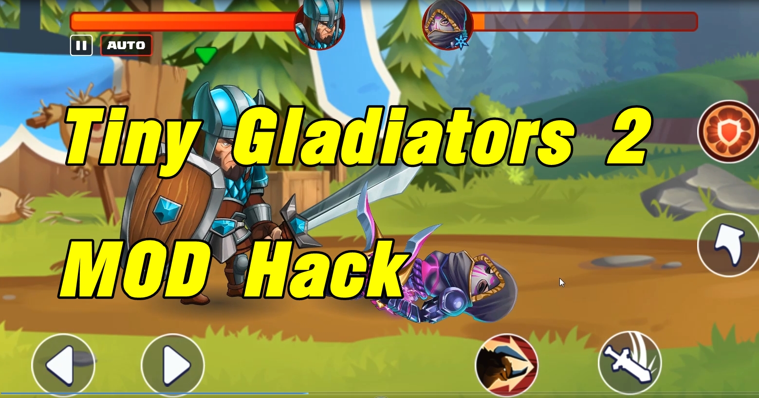 โปรโกง Tiny Gladiators 2 | 1 HIT | God Mode